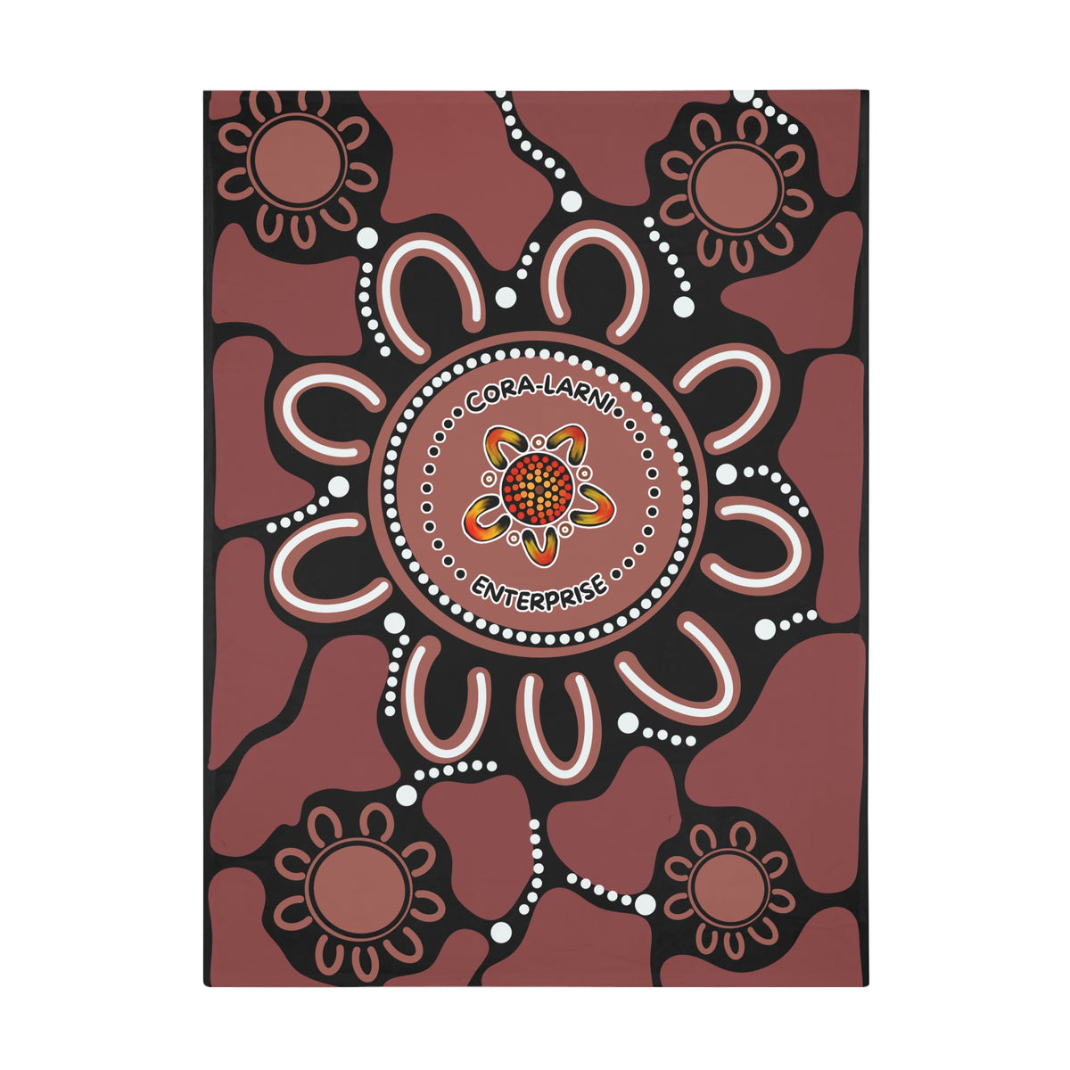 Aboriginal Art Plush Fleece Blanket - Exclusive