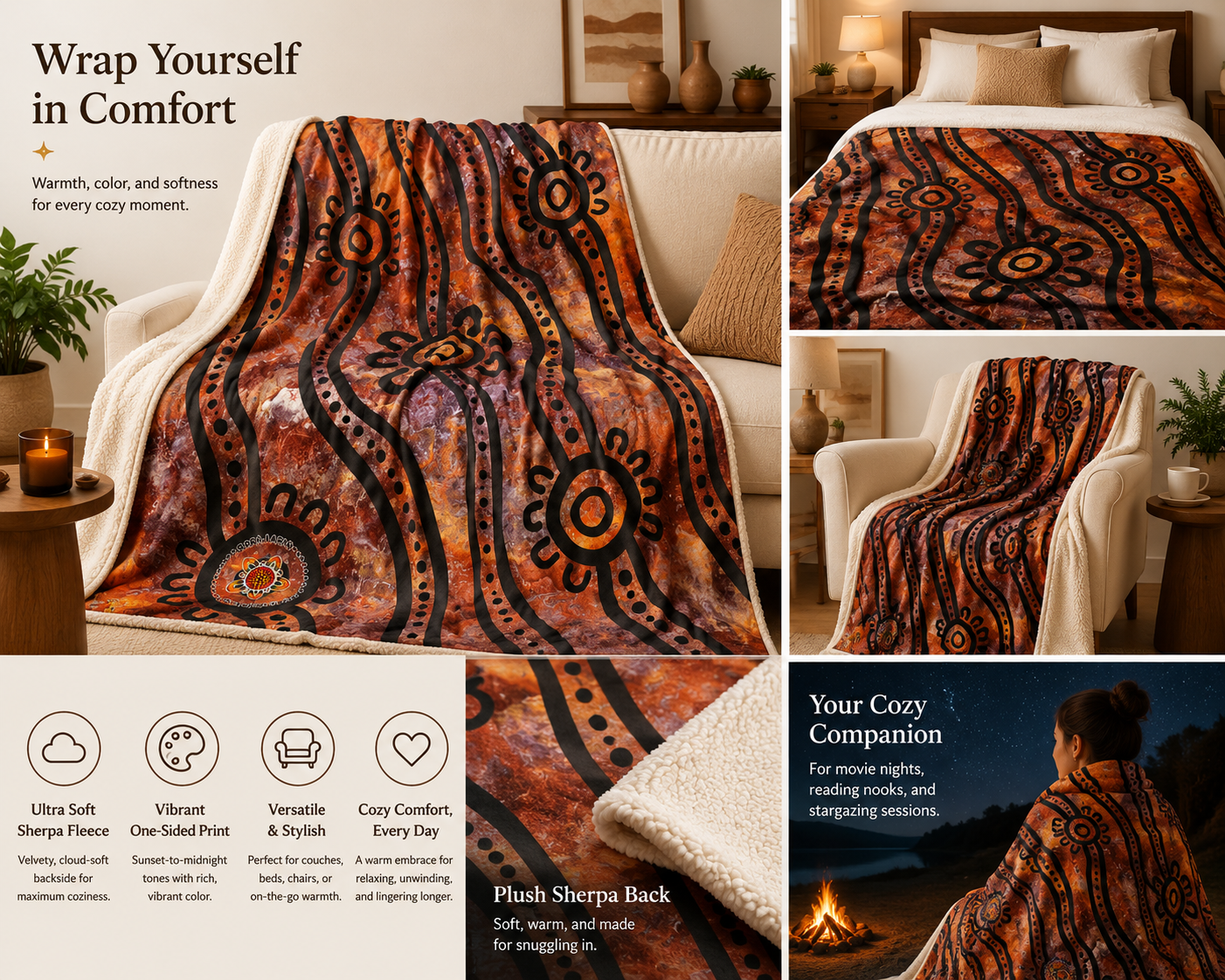 Gathering on Country - Sherpa Blankets