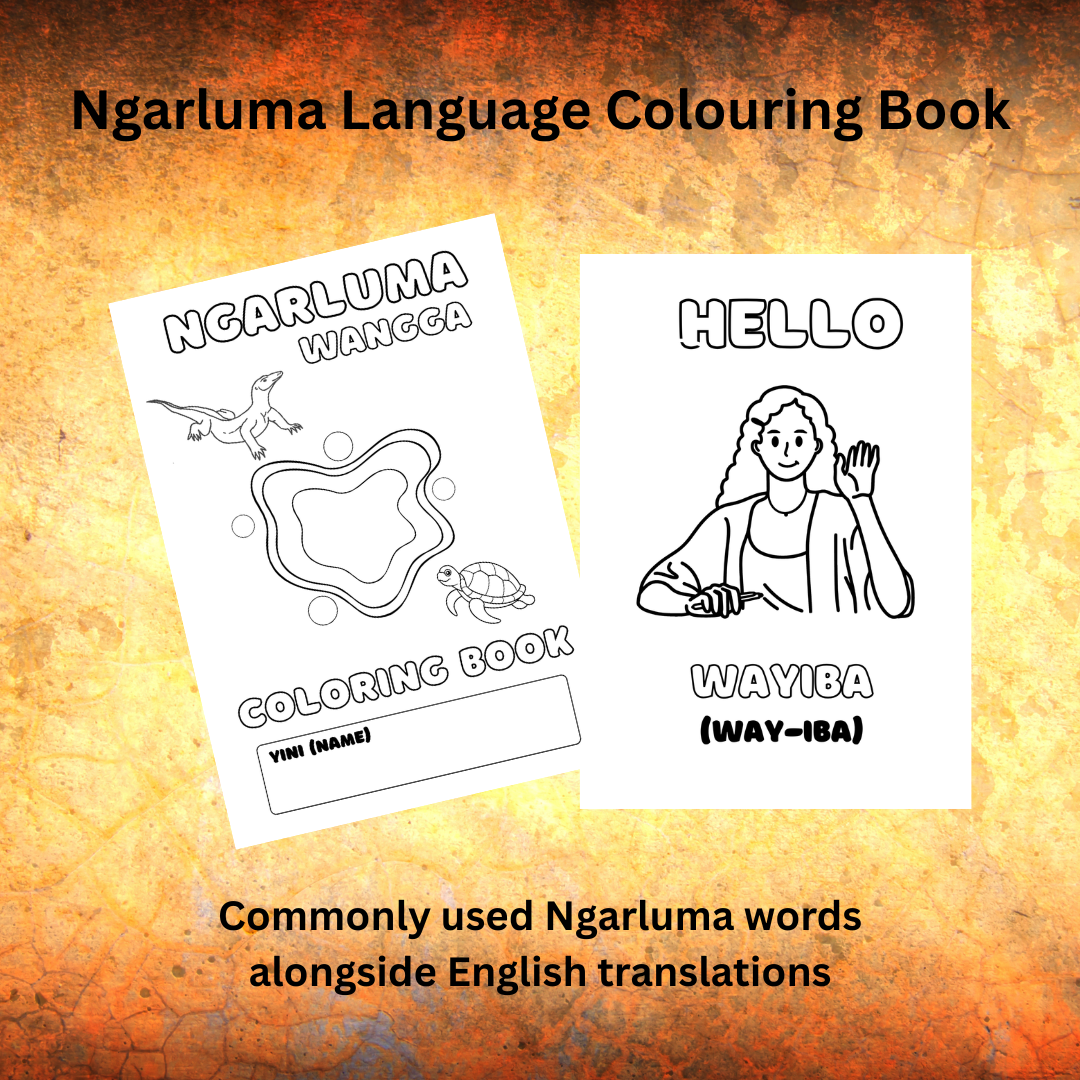 Ngarluma Language Coloring Book – 15 Pages (A4)