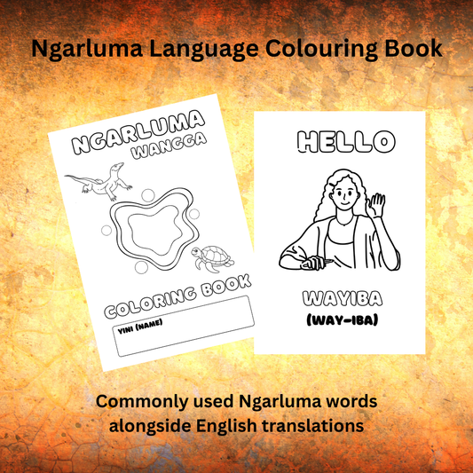 Ngarluma Language Coloring Book – 15 Pages (A4)