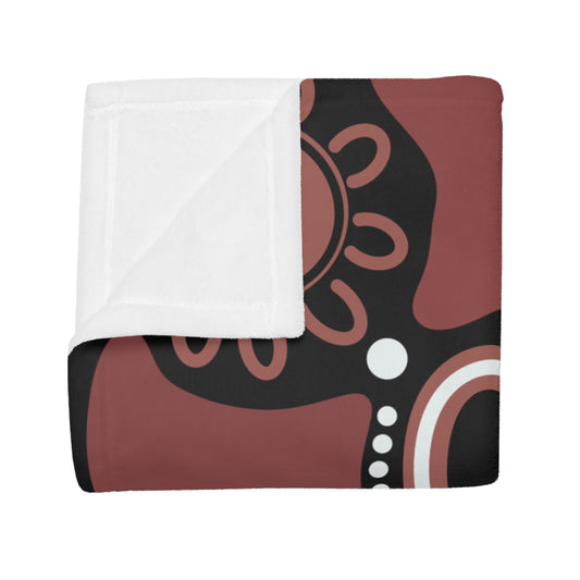 Aboriginal Art Plush Fleece Blanket - Exclusive