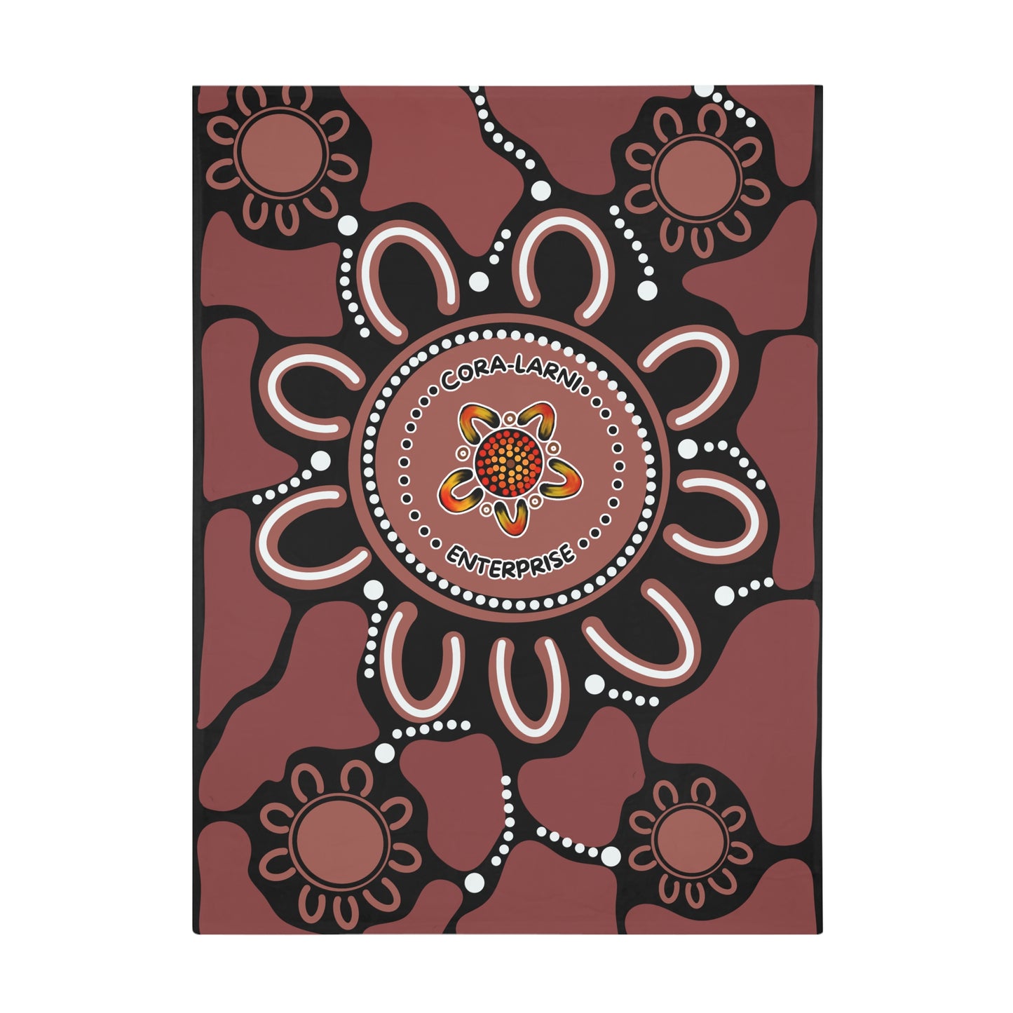 Aboriginal Art Plush Fleece Blanket - Exclusive