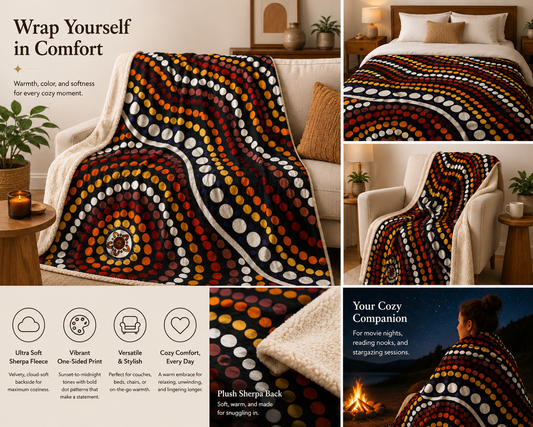 Colors of Country - Sherpa Blanket
