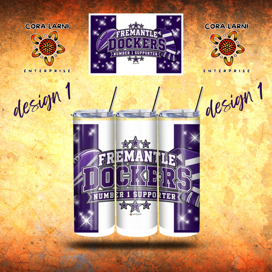 Fremantle Dockers No. 1 Supporter Tumbler – Design 1