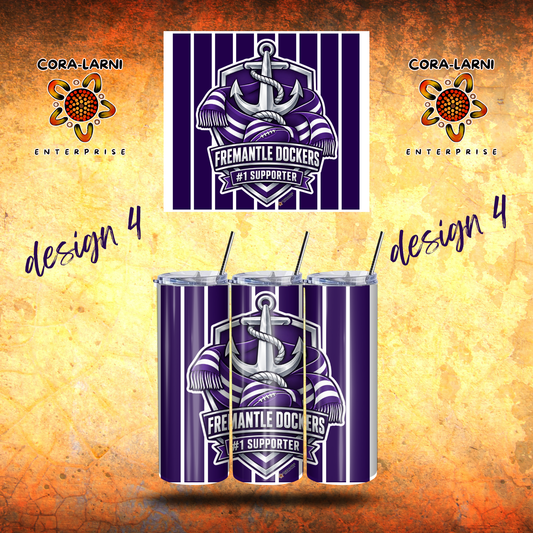 Fremantle Dockers No. 1 Supporter Tumbler – Design 4