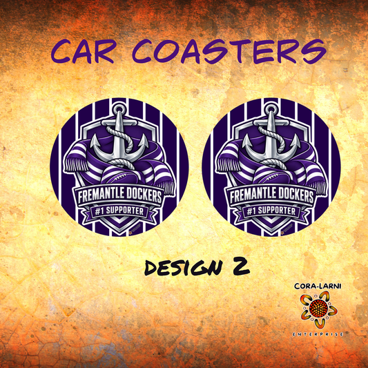 Freo No. 1 Supporter Car Coaster Set – Design 2