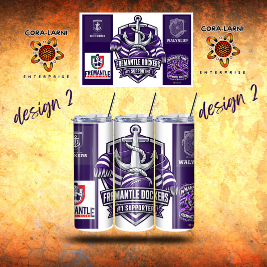 Fremantle Dockers No. 1 Supporter Tumbler – Design 2