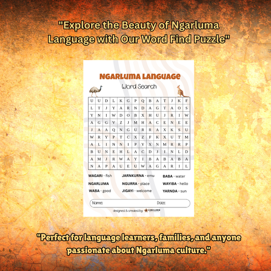 Word Search - Ngarluma Language